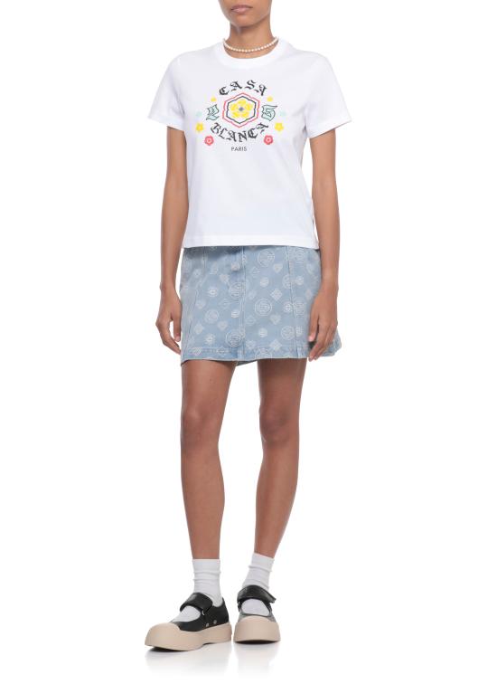 25FW 카사블랑카 반팔 티셔츠 WAW25JTS02002 WHITE White - CASABLANCA