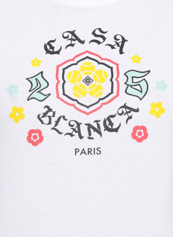 25FW 카사블랑카 반팔 티셔츠 WAW25JTS02002 WHITE White - CASABLANCA