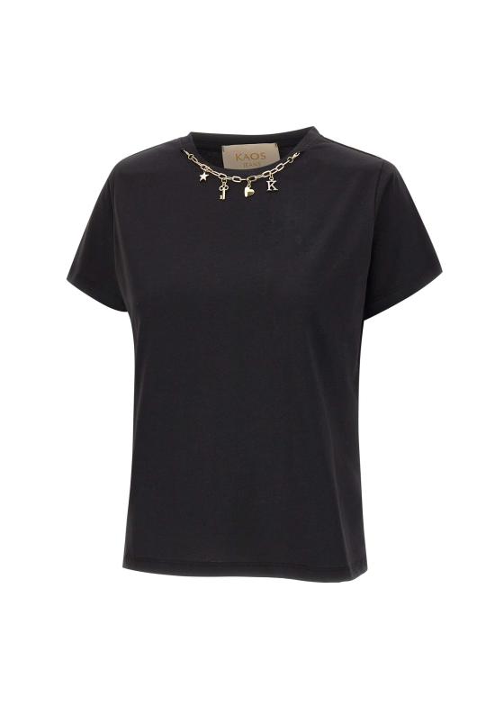 25FW 카오스 반팔 티셔츠 RIJBR003 0001 Black