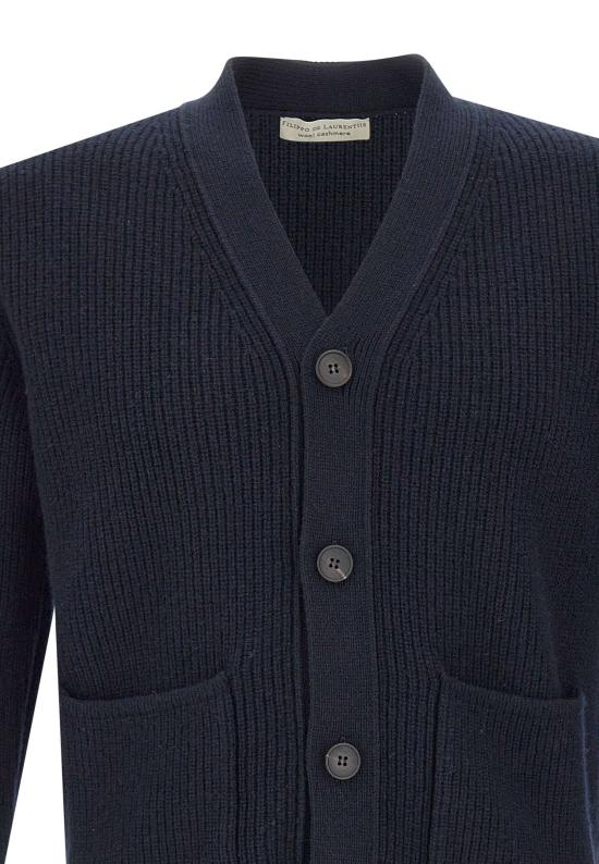 25FW 필리포 드 로렌티스 가디건 CB3MLT WC7P891 Blue - FILIPPO DE LAURENTIIS