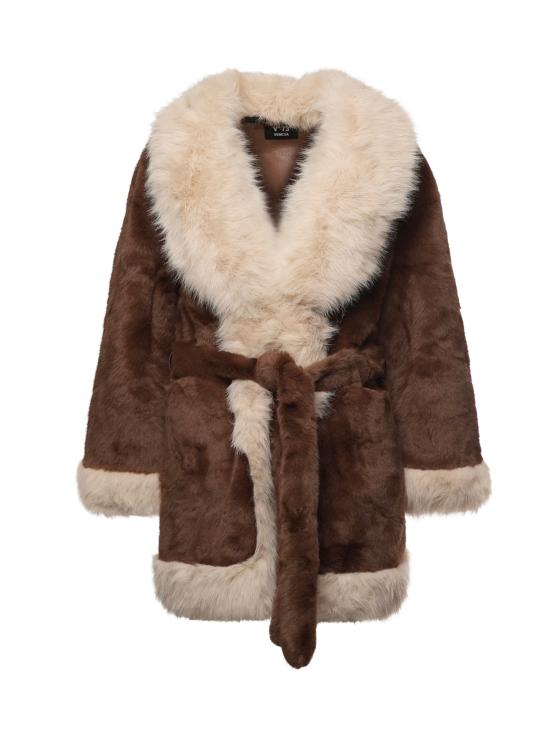 25FW 브이73 코트 73C19EX01 PENNYMARRONE BEIGE Beige brown