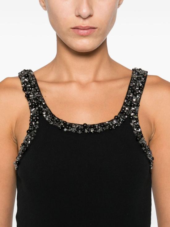 25FW 핑코 민소매 티셔츠 104109A2TM Z99 Black - PINKO