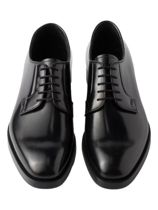 25FW 프라다 브러쉬드 레더 레이스업 슈즈  2EB200FX000055F0002 BLACK DOM - PRADA