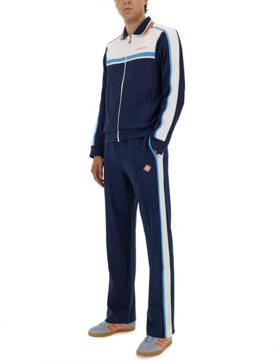 25FW 카사블랑카 스트레이트 팬츠 MPF25 JTR 192 01NAVY WHITE BLUE - CASABLANCA