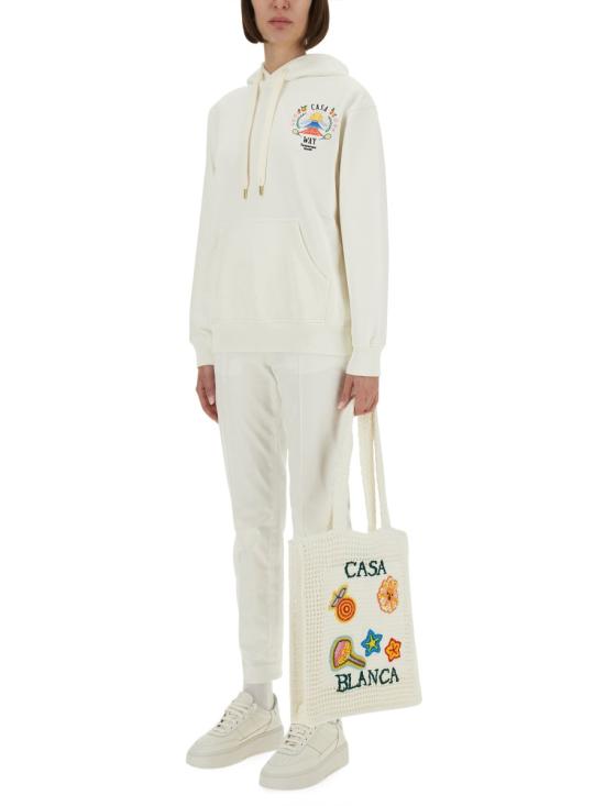 25FW 카사블랑카 긴팔 티셔츠 WPF25 JTP 362 01CASAWAYMOUNTAIN IVORY - CASABLANCA