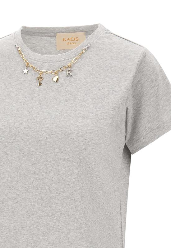 25FW 카오스 반팔 티셔츠 RIJBR003 0M07 Grey - KAOS