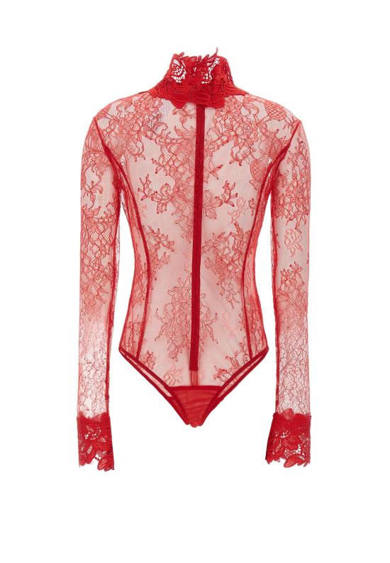 25FW 블루마린 바디수트 티셔츠 4C211A N0313 Red - BLUMARINE