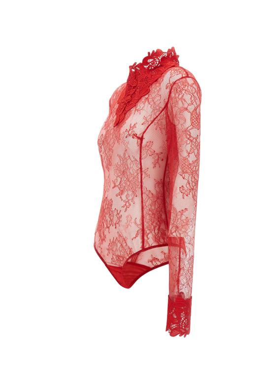 25FW 블루마린 바디수트 티셔츠 4C211A N0313 Red - BLUMARINE