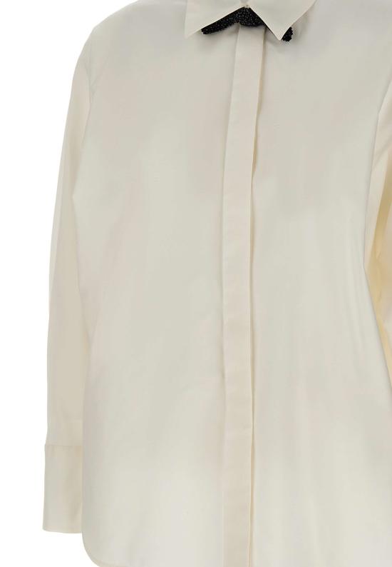 25FW 막스마라 스튜디오 셔츠 2526116043600 001 White - MAX MARA STUDIO