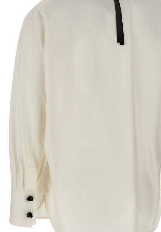 25FW 막스마라 스튜디오 셔츠 2526116043600 001 White - MAX MARA STUDIO