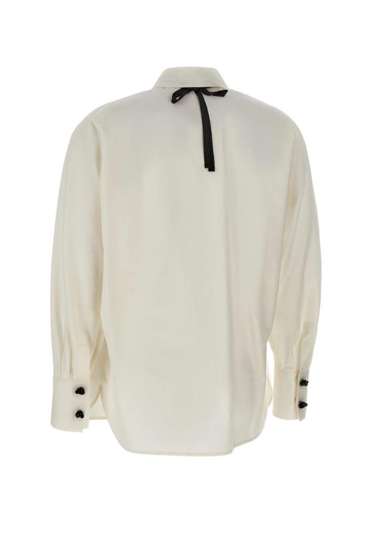 25FW 막스마라 스튜디오 셔츠 2526116043600 001 White - MAX MARA STUDIO