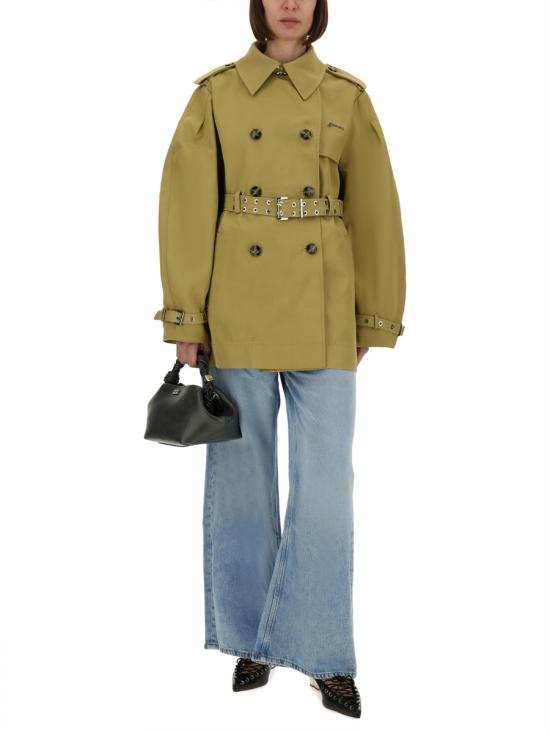 25FW 가니 헤비 트윌 미디 트렌치 코트 W0396 028 BEIGE - GANNI