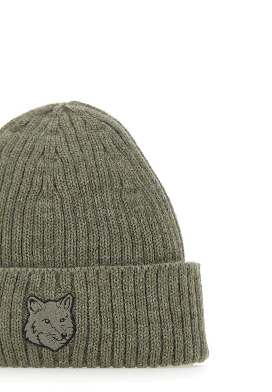 25FW 메종키츠네 폭스 헤드 비니  MM06111KT1022 P131 Green - MAISON KITSUNE