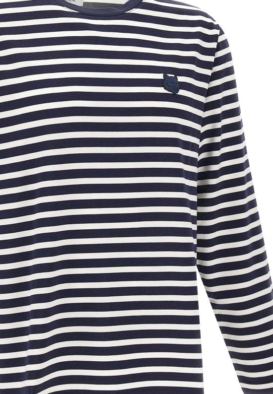 25FW 메종키츠네 폭스 헤드 롱슬리브 티셔츠 PM00122KJ0044 B481 Blue - MAISON KITSUNE