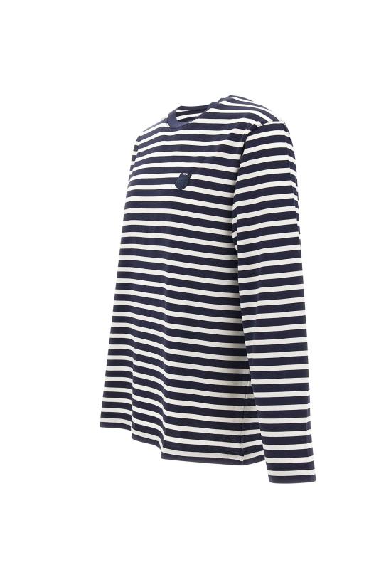 25FW 메종키츠네 폭스 헤드 롱슬리브 티셔츠 PM00122KJ0044 B481 Blue - MAISON KITSUNE