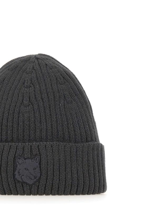 25FW 메종키츠네 폭스 헤드 비니  MM06111KT1022 P180 Grey - MAISON KITSUNE