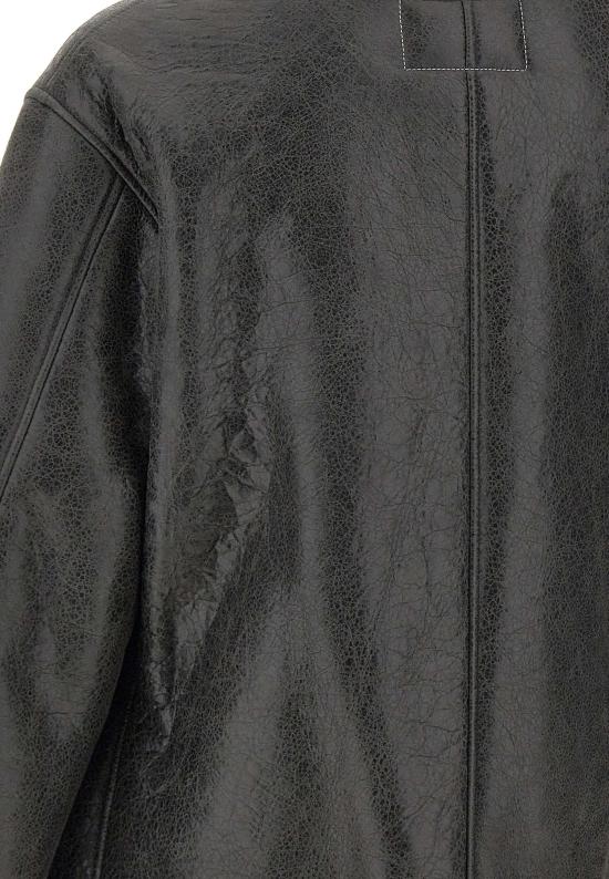 25FW MM6 메종마르지엘라 가죽 자켓 SH0AM0063 M07010961 Black - MM6 MAISON MARGIELA