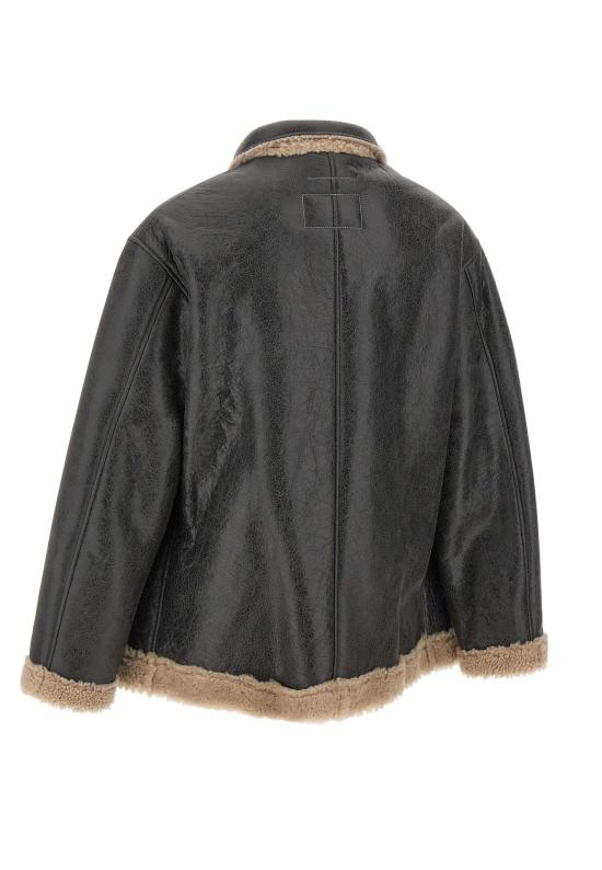 25FW MM6 메종마르지엘라 가죽 자켓 SH0AM0063 M07010961 Black - MM6 MAISON MARGIELA