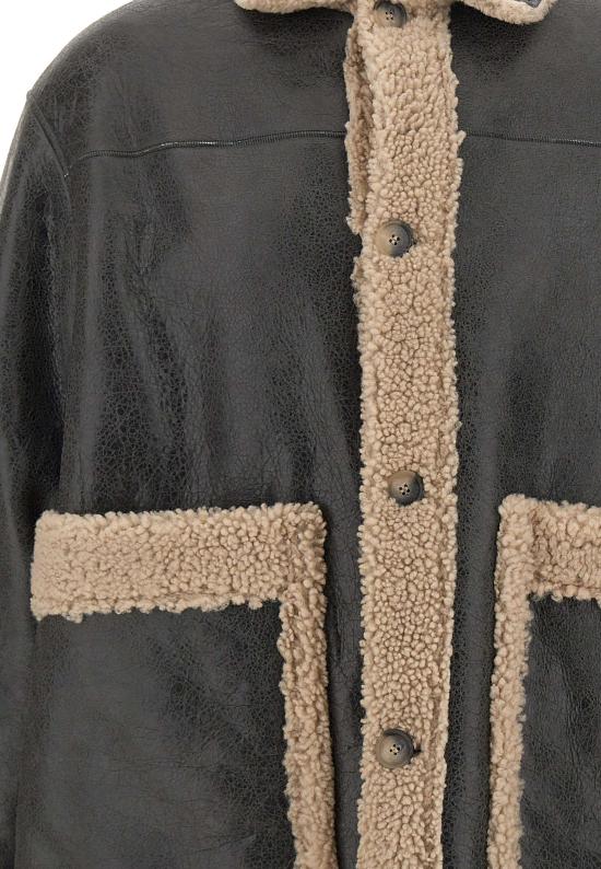 25FW MM6 메종마르지엘라 가죽 자켓 SH0AM0063 M07010961 Black - MM6 MAISON MARGIELA