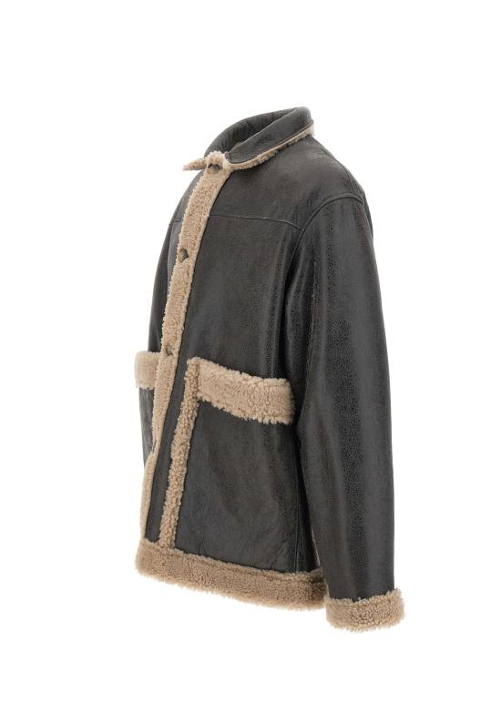 25FW MM6 메종마르지엘라 가죽 자켓 SH0AM0063 M07010961 Black - MM6 MAISON MARGIELA