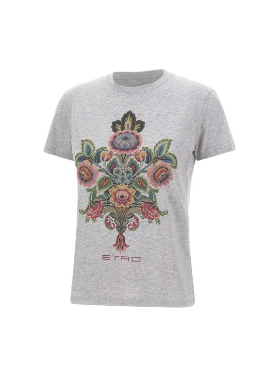 25FW 에트로 반팔 티셔츠 WRMA0006 AKB22S8290 Grey