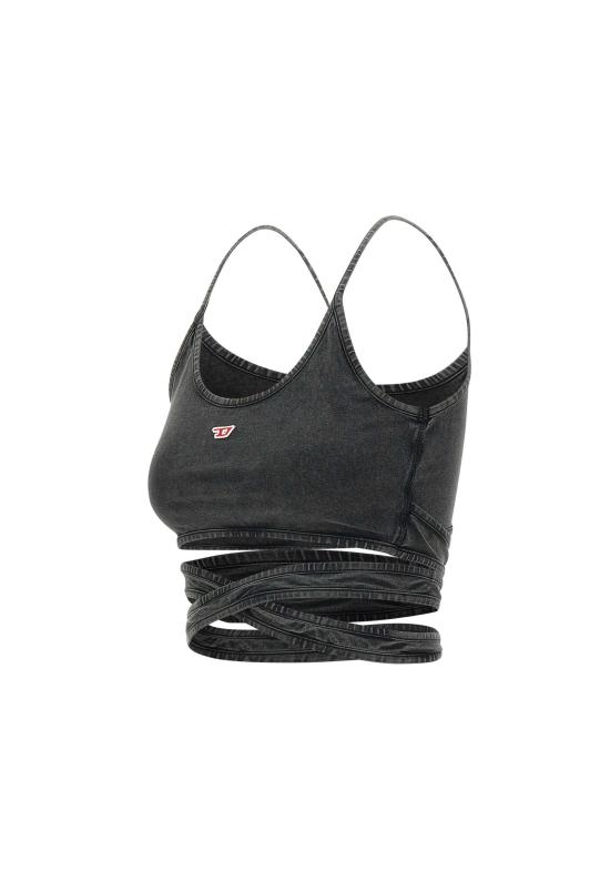 25FW 디젤 민소매 티셔츠 A19521 0KIBY02A Black - DIESEL