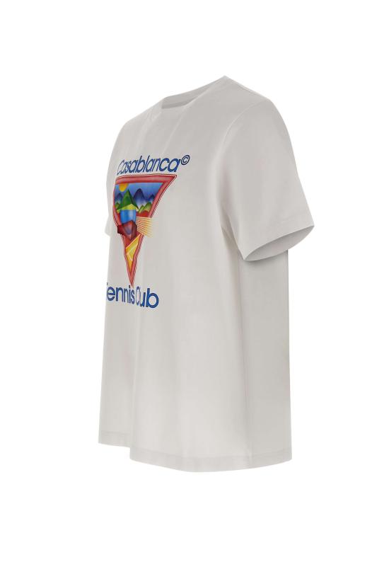 25FW 카사블랑카 반팔 티셔츠 MPF25JTS001 White - CASABLANCA