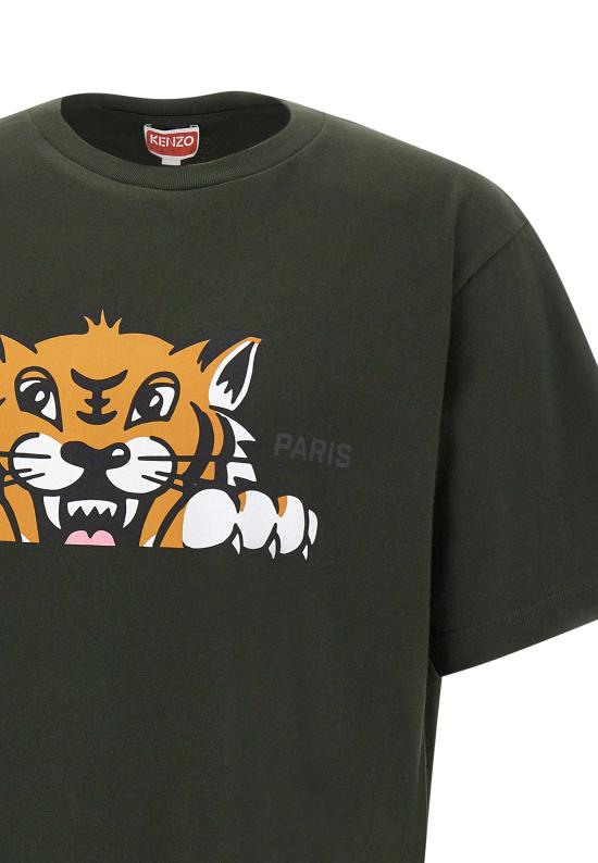 25FW 겐조 반팔 티셔츠 FF65TS4514SG Green - KENZO