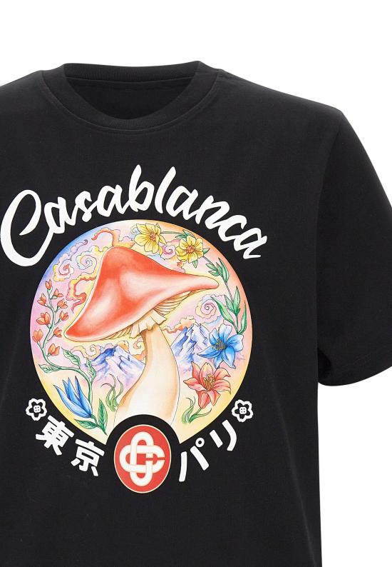 25FW 카사블랑카 반팔 티셔츠 MPF25JTS001 05 Black - CASABLANCA