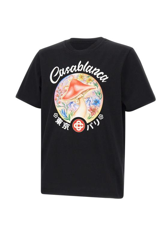 25FW 카사블랑카 반팔 티셔츠 MPF25JTS001 05 Black