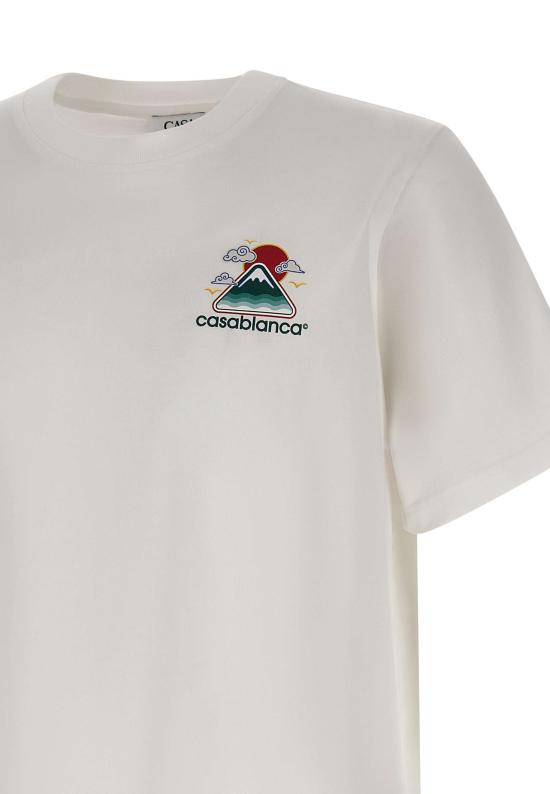 25FW 카사블랑카 반팔 티셔츠 MPF25JTS001 04 White - CASABLANCA