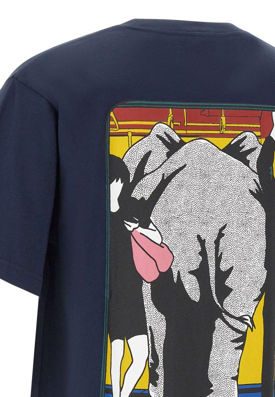 25FW 겐조 반팔 티셔츠 FF65TS4534SG 79 Blue - KENZO