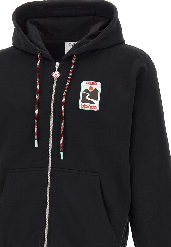 25FW 카사블랑카 긴팔 티셔츠 UMPF25JTP150 01 Black - CASABLANCA