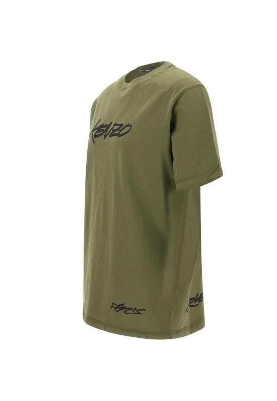 25FW 겐조 반팔 티셔츠 FF65TS2524SG 50 Green - KENZO