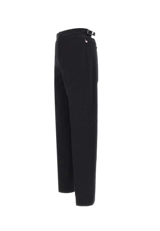 25FW 카사블랑카 스트레이트 팬츠 MPF25TR321 01 Black - CASABLANCA