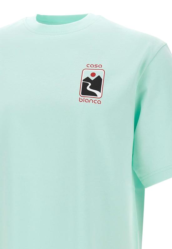 25FW 카사블랑카 반팔 티셔츠 MPF25JTS044 03 Green - CASABLANCA