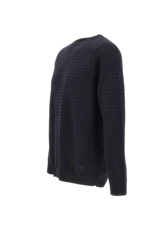25FW 엠포리오 아르마니 스웨터 EM003830 AF19833FC014 Blue - EMPORIO ARMANI