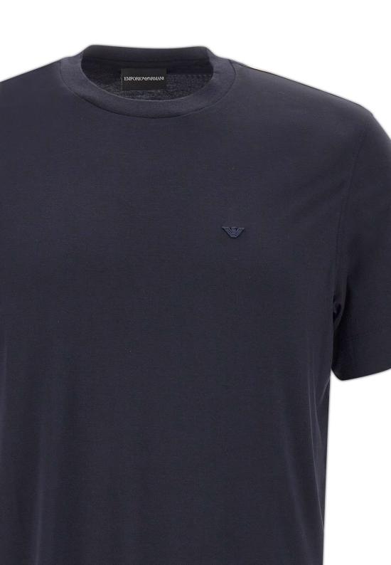 25FW 엠포리오 아르마니 반팔 티셔츠 EM002996 AF13721UB118 Blue - EMPORIO ARMANI