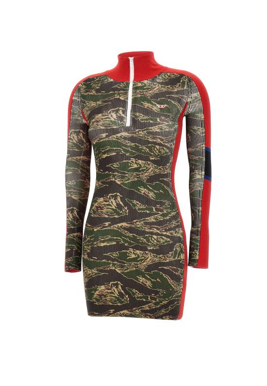 25FW 디젤 미디 원피스 A18884 0NKCN51FA MultiColour