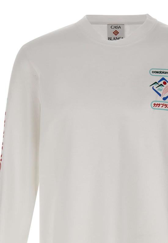 25FW 카사블랑카 스웨터 MPF25JTP151 01 White - CASABLANCA