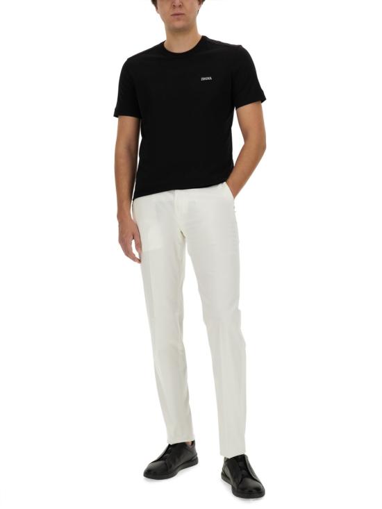 26SS 에르메네질도제냐 반팔 티셔츠 E7360A5 B760K09 BLACK - ERMENEGILDO ZEGNA