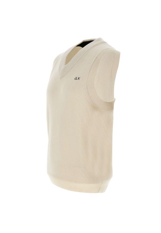 25FW 썬 68 니트 베스트 K45115 31 White - SUN 68