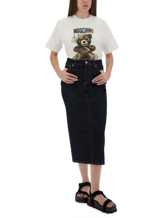 25FW 모스키노 탑 07245541 1001 WHITE - MOSCHINO