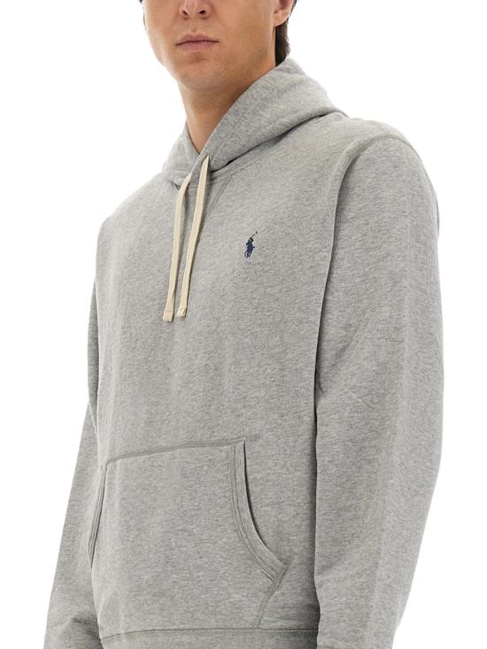 25FW 폴로 랄프로렌 포니 자수 플리스 후드 티셔츠 710766778 006GREY - POLO RALPH LAUREN