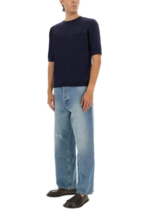 25FW 모스키노 반팔 티셔츠 09065201 0510 BLUE - MOSCHINO