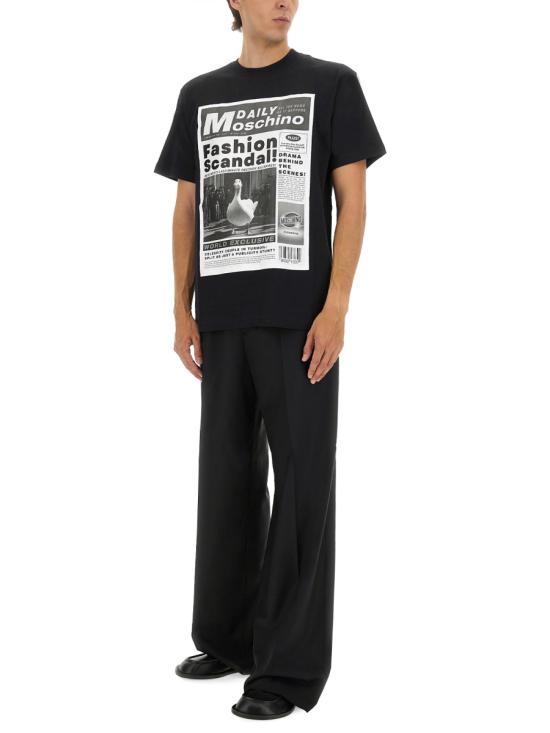 25FW 모스키노 반팔 티셔츠 07245241 1555 BLACK - MOSCHINO