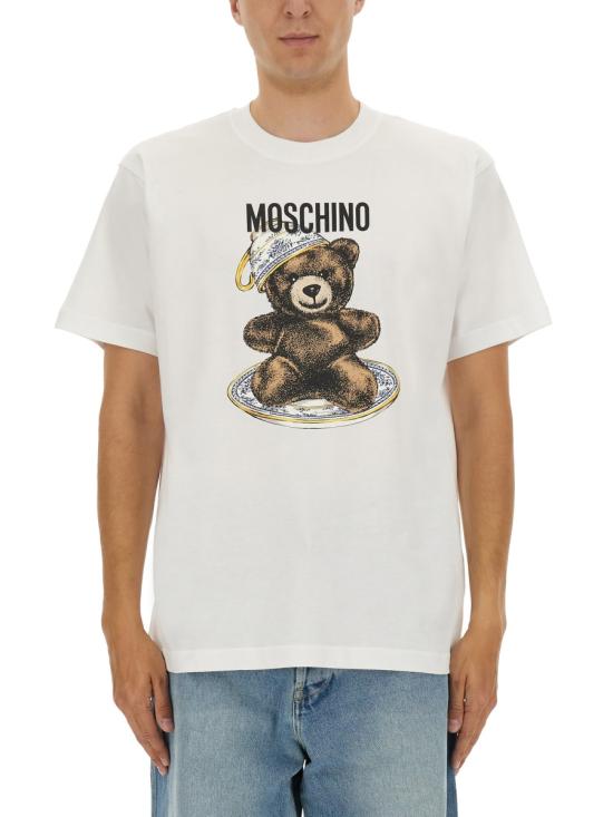 25FW 모스키노 반팔 티셔츠 07165241 1001 WHITE