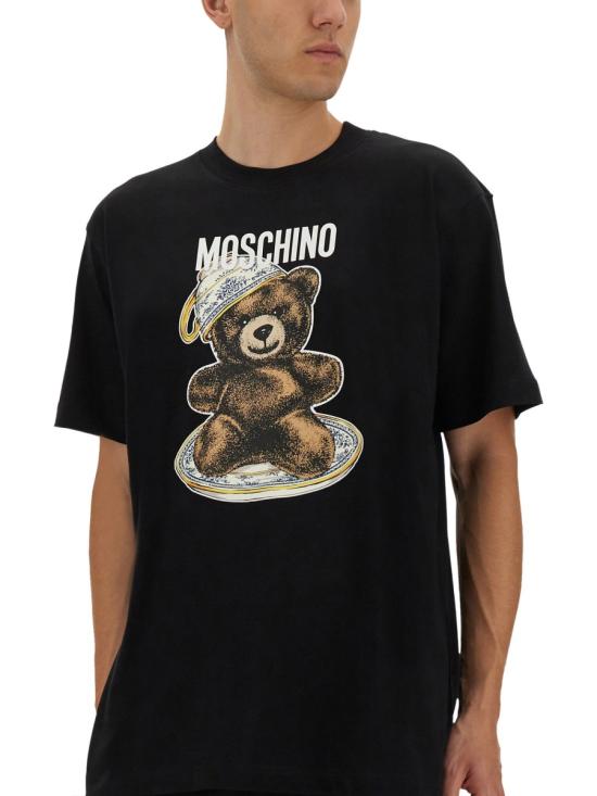25FW 모스키노 반팔 티셔츠 07165241 1555 BLACK - MOSCHINO