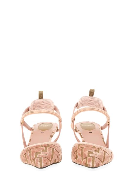 25FW 펜디 콜리브리 라이트 FF 패브릭 미디움 힐 슬링백 8J8362 AOTPF1TPJ PINK - FENDI