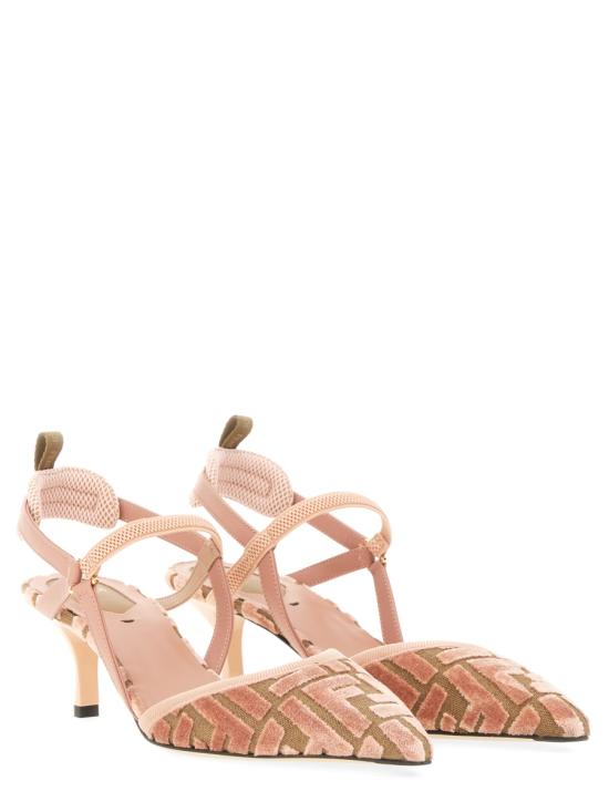 25FW 펜디 콜리브리 라이트 FF 패브릭 미디움 힐 슬링백 8J8362 AOTPF1TPJ PINK - FENDI